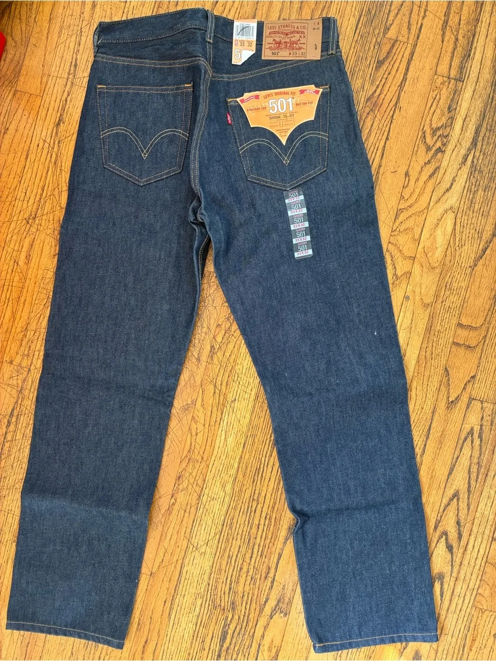 Vintage NWT Levis 501 Rigid Denim Size 33 x 32